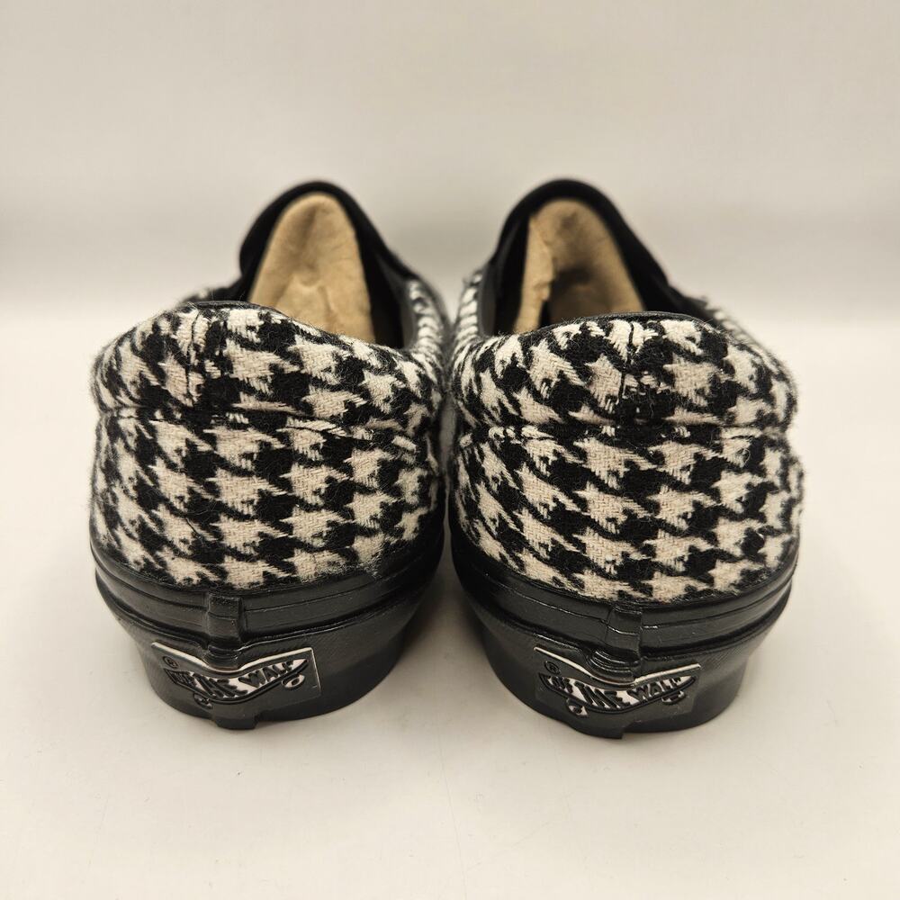 VANS WOMEN'S 7 LX CLASSIC 98 SLIP-ON HOUNDSTOOTH BLACK WHITE NWOB - Picture 3 of 6
